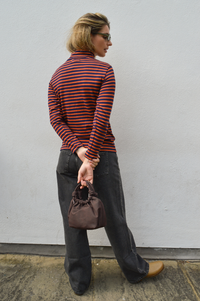 Bibico Jonie Striped Navy & Pumpkin Stripe Top