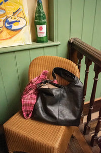 Biba Jackpot Black Leather Shoulder Bag