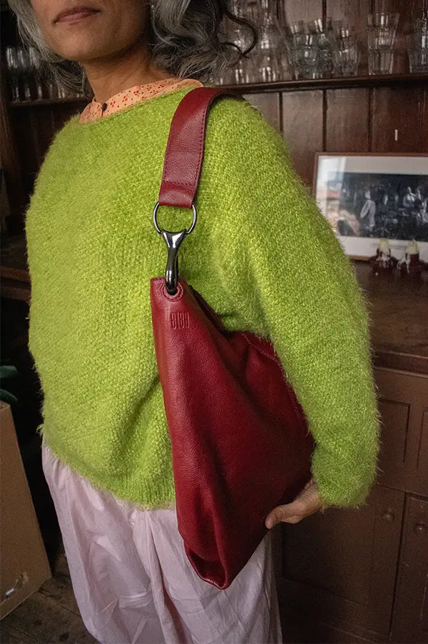 Biba Jackpot Red Leather Shoulder Bag