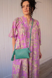 Biba Perkins Teal Braided Leather Cross Body Bag - The Mercantile London