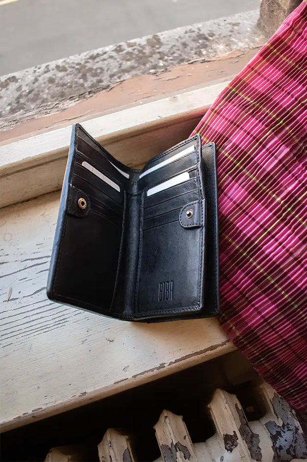 Biba Perkins Black Braided Wallet