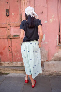 Bibico Una Sea Green Jacquard Skirt - The Mercantile London
