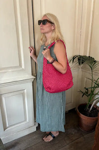 Bibico Elaine Green Striped Dress
