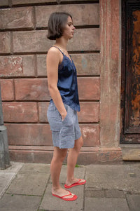 Bibico Petra Navy Check Shorts - The Mercantile London