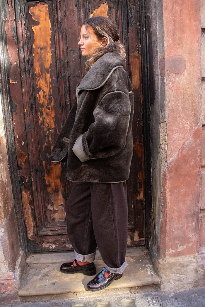 Grace & Mila Amelio Khaki Coat - The Mercantile London