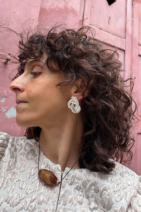 By Alona Lolita Earring in Silver - The Mercantile London