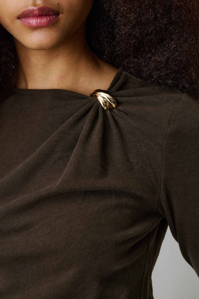 Grace & Mila Bijou Chocolate Top - The Mercantile London