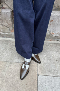 Billi Bi Forest Green Ballet Pumps - The Mercantile London