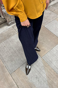 Billi Bi Forest Green Ballet Pumps - The Mercantile London