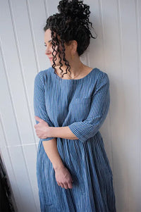 Bibico Orla Navy Stripe Day Dress - The Mercantile London