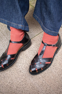 Billi Bi Samoa Black Leather Sandals - The Mercantile London