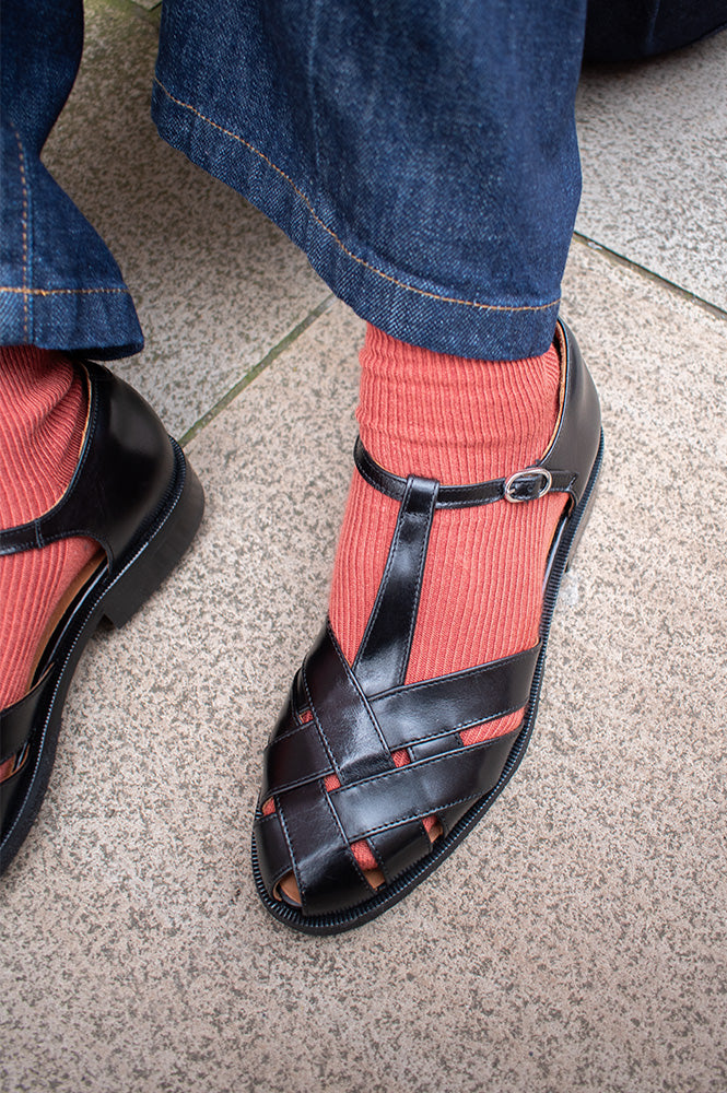 Billi Bi Samoa Black Leather Sandals - The Mercantile London