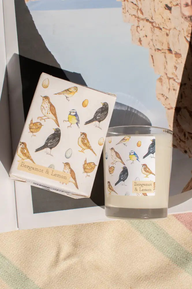 British Birds Illustrated Scented Votive Candle
