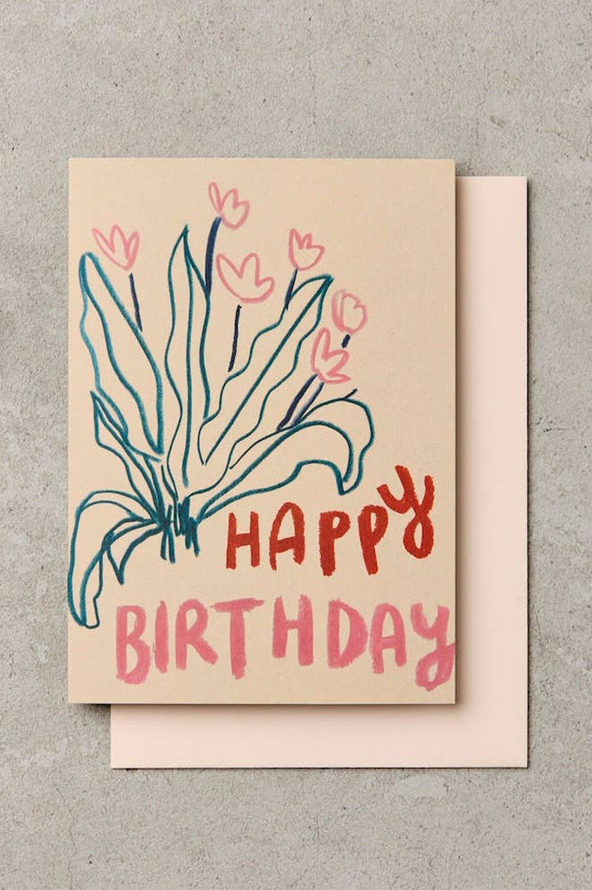 Katie Leamon Birthday Tulips Card