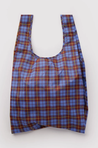 Baggu Blue Tartan Standard Reusable Bag