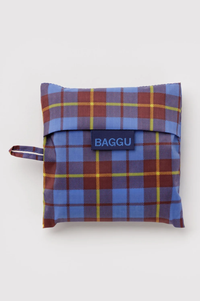 Baggu Blue Tartan Standard Reusable Bag
