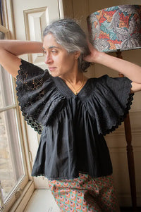 Faune Camelia Black Top - The Mercantile London