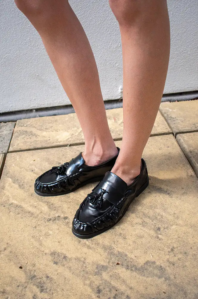 Pavement Paelmira Black Tassel Loafers