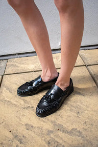 Pavement Paelmira Black Tassel Loafers