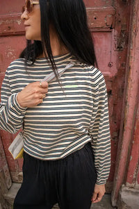 Bellerose Gerhi Milky-Way And Navy Striped Sweater