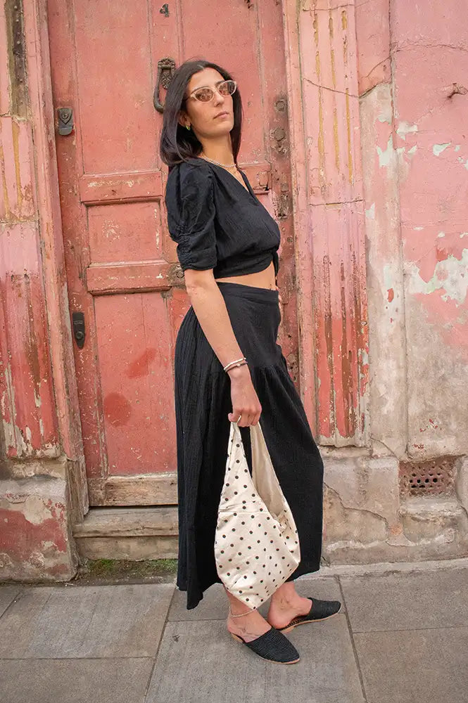 An'ge Ritha Black Maxi Skirt - The Mercantile London