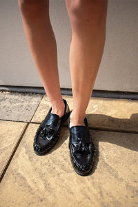 Pavement Paelmira Black Tassel Loafers
