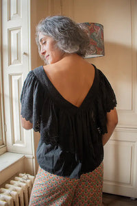 Faune Camelia Black Top - The Mercantile London