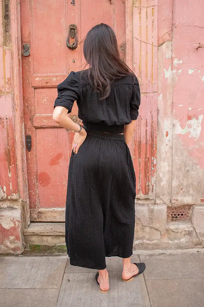 An'ge Ritha Black Maxi Skirt - The Mercantile London