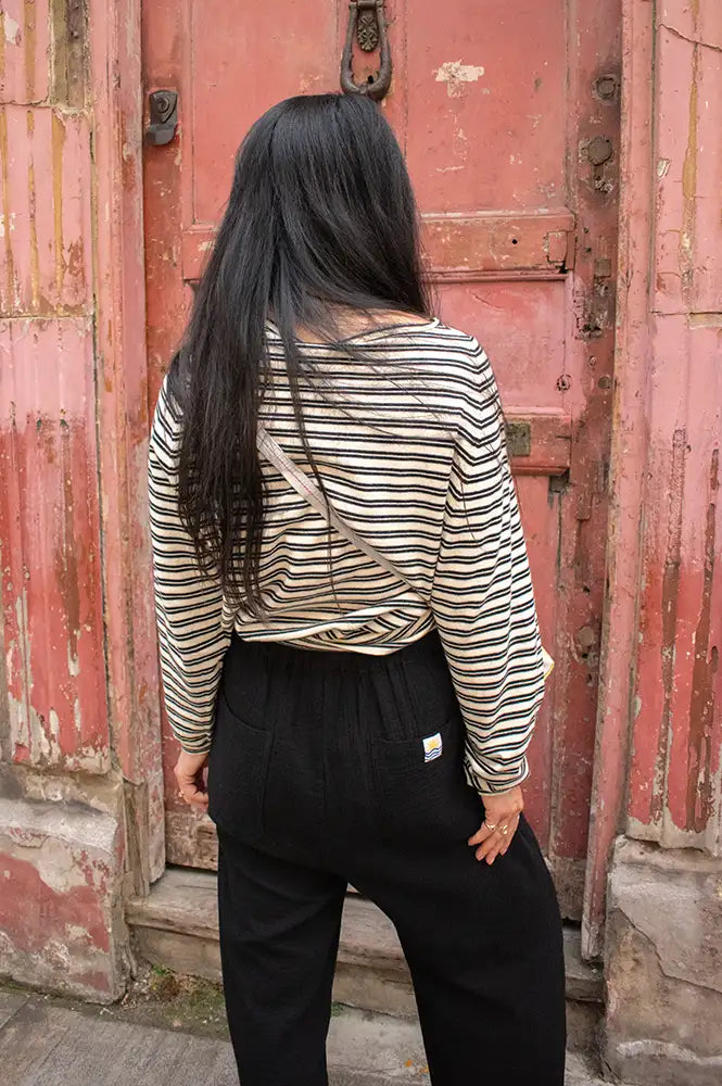 Bellerose Gerhi Milky-Way And Navy Striped Sweater