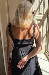 An'ge Ovalentin Black Ric Rac Dress