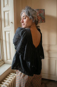 Faune Camelia Black Top - The Mercantile London