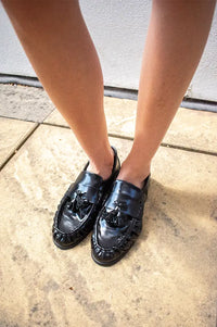Pavement Paelmira Black Tassel Loafers