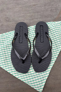 Sleepers Tapered Black Flip Flops - The Mercantile London