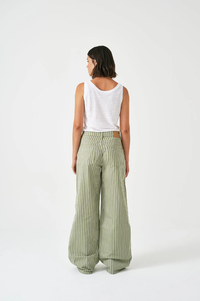 Seventy + Mochi Blake Vintage Moss Stripe Jeans - The Mercantile London
