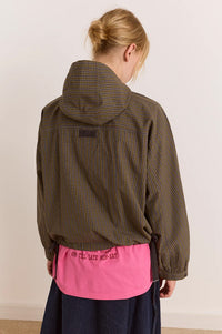 Damson Madder Blake Orion Check Hooded Jacket