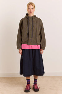 Damson Madder Blake Orion Check Hooded Jacket