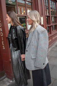 Stella Nova Striped Oversized Wool Blazer - The Mercantile London