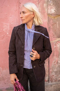 Yerse Americana Chocolate Suede Jacket