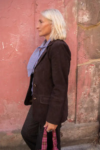 Yerse Americana Chocolate Suede Jacket