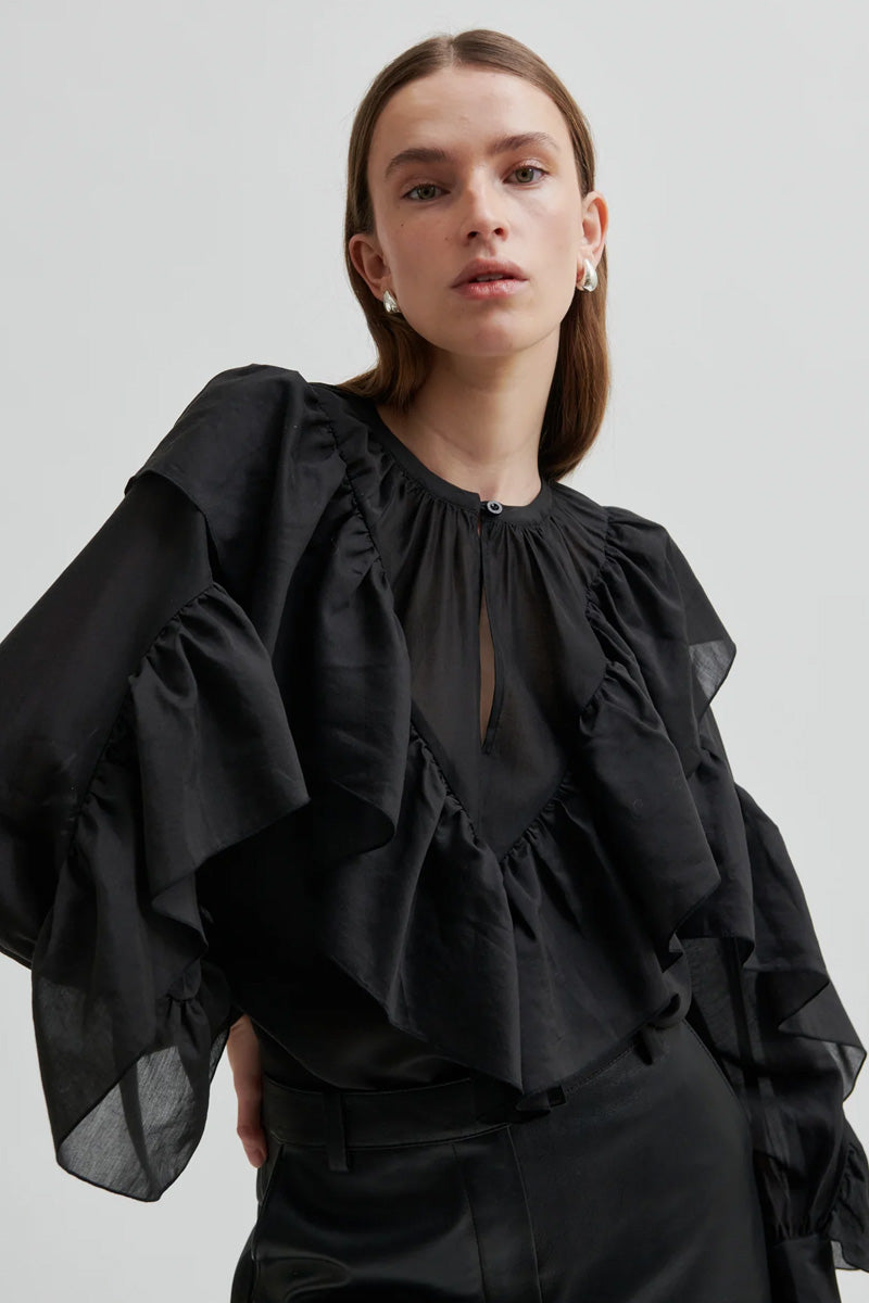 Second Female Fria Black Blouse - The Mercantile London