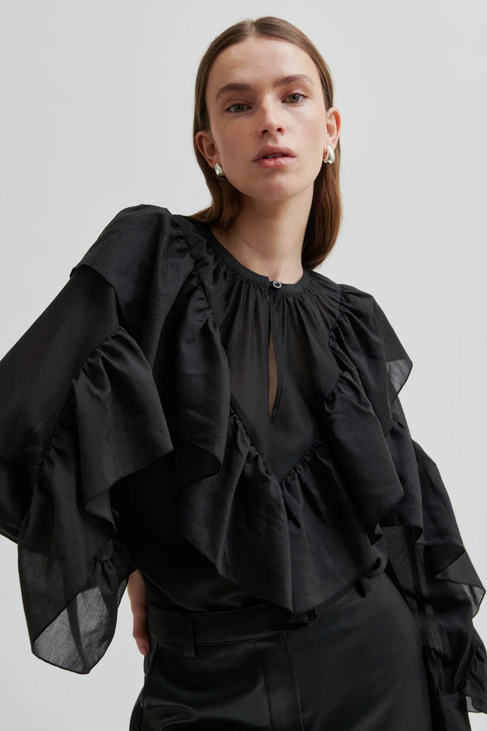 Second Female Fria Black Blouse - The Mercantile London