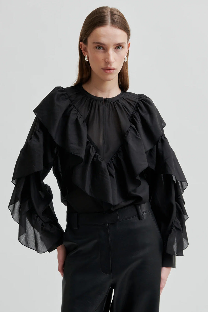 Second Female Fria Black Blouse - The Mercantile London