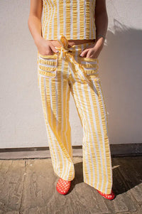 Dr Bloom Lazo Yellow Stripe Trousers - The Mercantile London