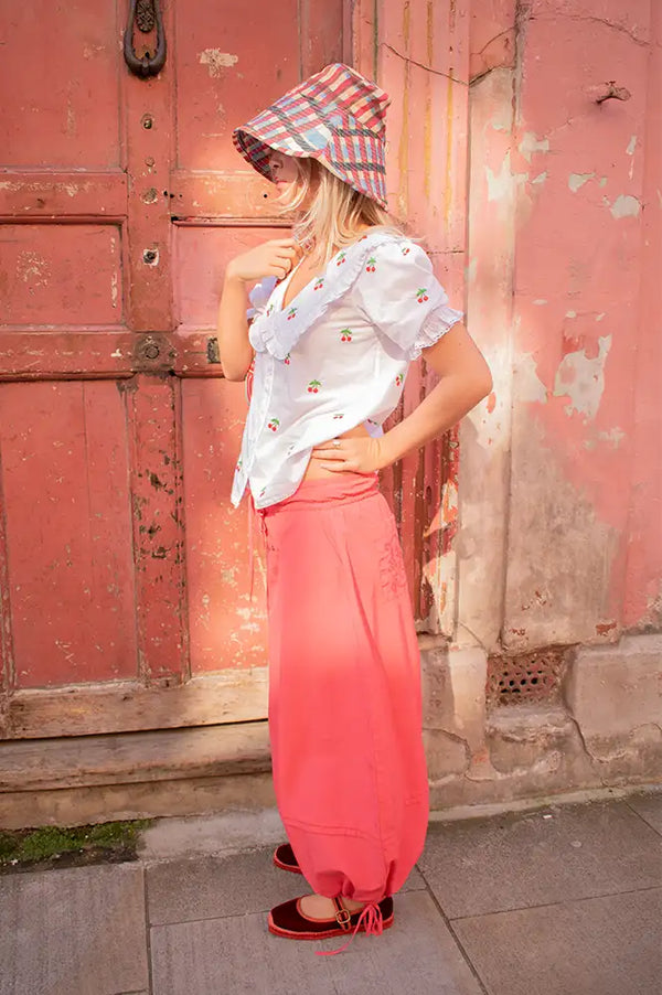 Pink City Prints Ava Cherrylicious Blouse - The Mercantile London