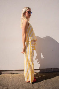 Dr Bloom Lazo Yellow Stripe Trousers - The Mercantile London