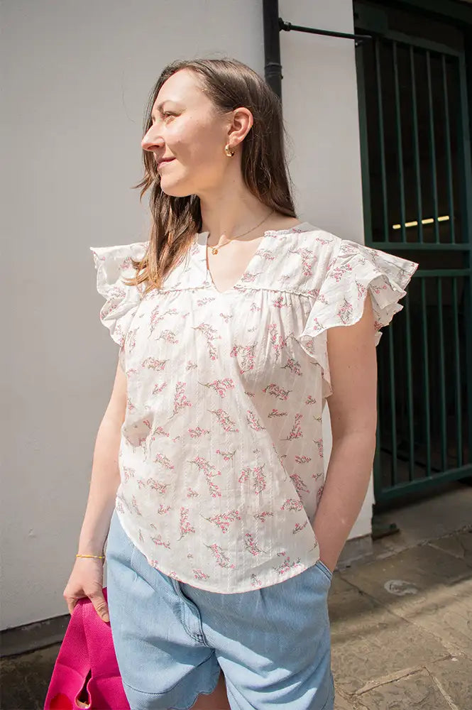 Fransa Easa Blushing Flowers Blouse - The Mercantile London