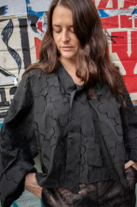 FRNCH Estefan Black Blouse - The Mercantile London