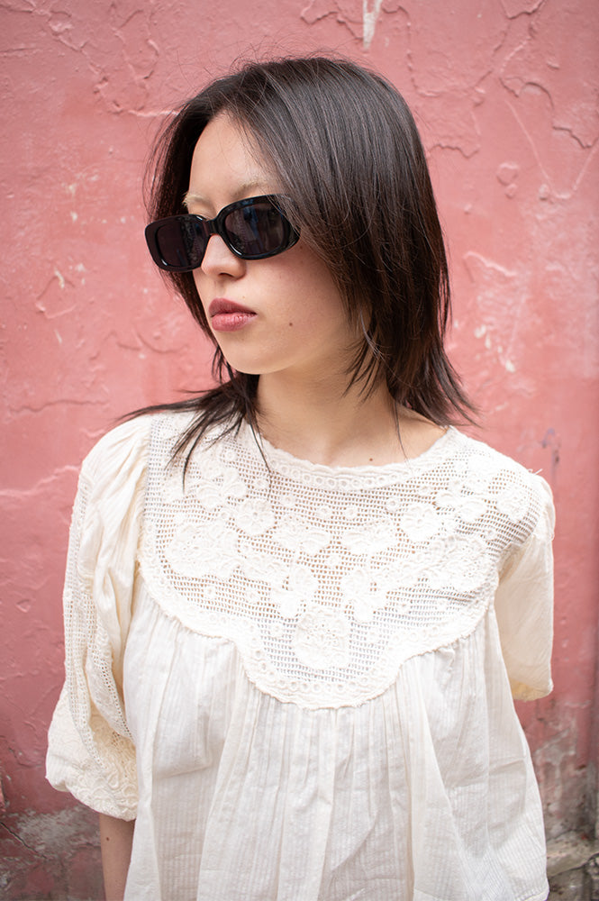 FRNCH Acasta Cream Blouse - The Mercantile London