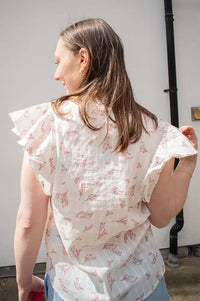 Fransa Easa Blushing Flowers Blouse - The Mercantile London