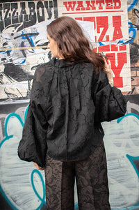 FRNCH Estefan Black Blouse - The Mercantile London